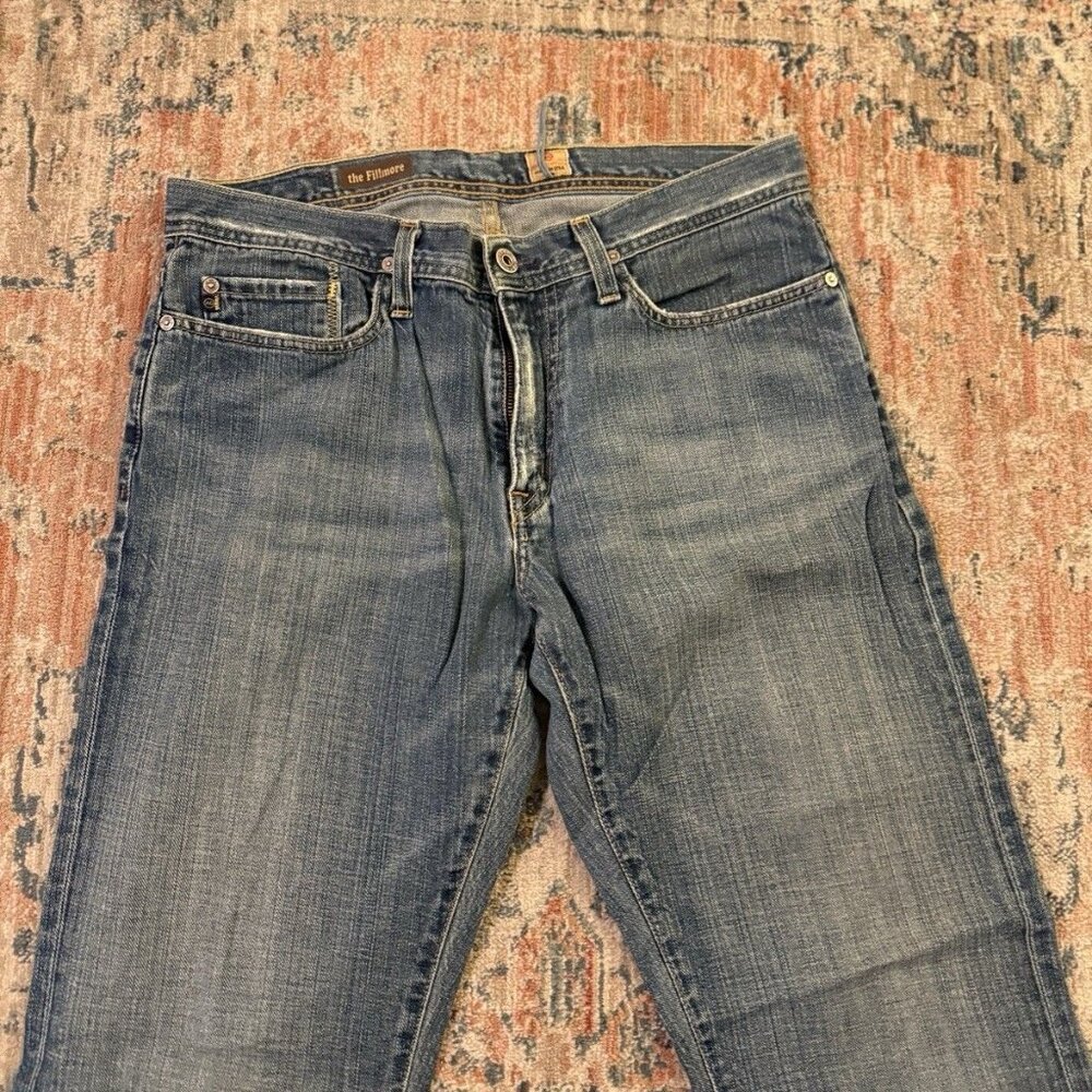 Adriano Goldschmied Jeans Mens 33 x 28.5 Blue Denim The Fillmore Made In USA - Picture 2 of 10
